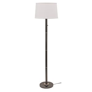 House of Troy Rupert 3 Light 62 Inch Floor Lamp in Granite with Satin Nickel Accents