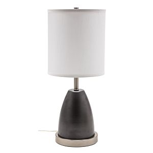  Rupert Table Lamp in Granite with Satin Nickel Accents