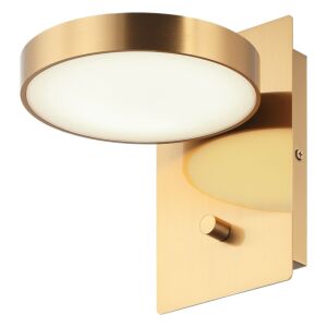 Azton 1-Light LED Wall Sconce in Aged Gold Brass
