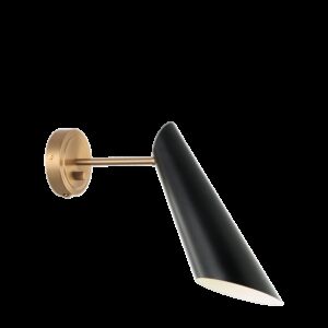 Matteo Butera 1-Light Wall Sconce In Aged Gold Brass With Black