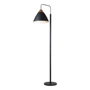 Tote Collection Floor Lamp in Black and Brass