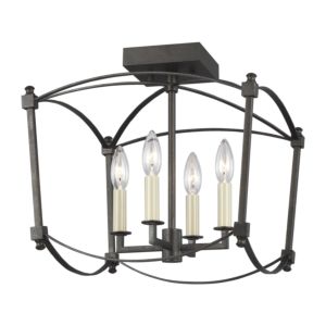 Visual Comfort Studio Thayer 4-Light Ceiling Light in Smith Steel by Sean Lavin