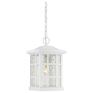 Stonington 1-Light Outdoor Hanging Lantern in Matte White