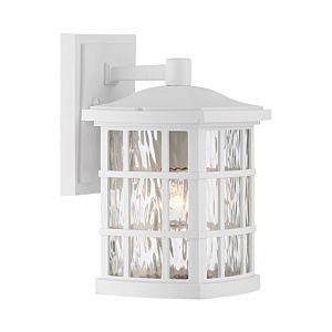 Quoizel Stonington 7 Inch Outdoor Wall Lantern in White Lustre