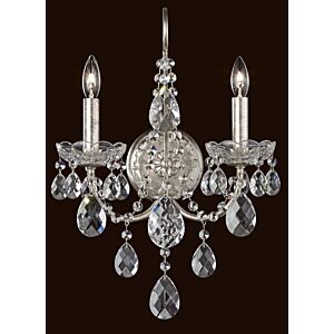 Sonatina 2-Light Wall Sconce in Antique Silver
