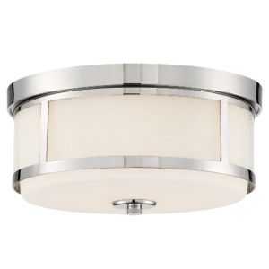 Crystorama Trevor 2 Light Ceiling Light in Polished Nickel