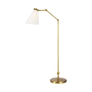 Visual Comfort Studio Signoret Floor Lamp in Burnished Brass by Thomas O'Brien