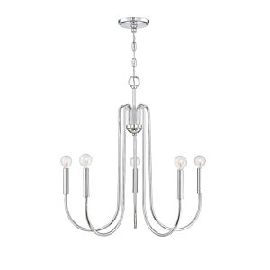 Trade Winds Holly 5 Light Chandelier in Chrome