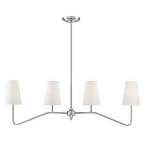 Trade Winds Madison Linear Chandelier in Brushed Nickel
