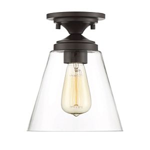 Trade Winds Coolidge Semi Flush Mount Ceiling Light in Oil Rubbed Bronze