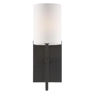Crystorama Veronica 17 Inch Wall Sconce in Black Forged
