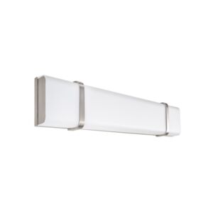 Link 1-Light LED Bathroom Vanity Light in Brushed Nickel