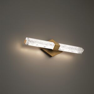 Regal 1-Light LED Bathroom Vanity Light in Aged Brass