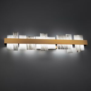 Acropolis 1-Light LED Bathroom Vanity Light in Aged Brass