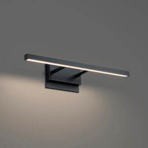 Parallax 1-Light LED Bathroom Vanity Light in Black