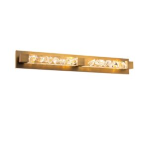 Terra 4-Light LED Bathroom Vanity Light in Aged Brass