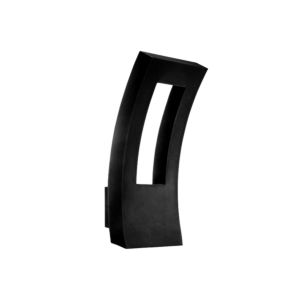 Modern Forms Dawn 2 Light 16 Inch Outdoor Wall Light in Black