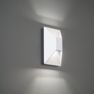 Maglev 2-Light LED Outdoor Wall Sconce in White