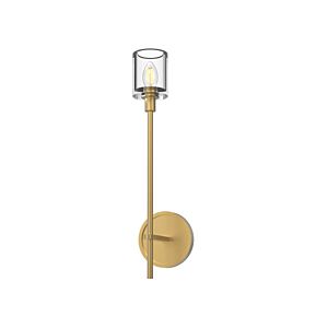 Alora Salita Wall Sconce in Vintage Brass And Clear Crystal