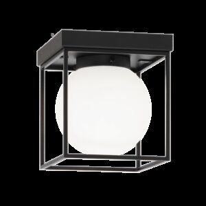 Matteo Squircle 1-Light Ceiling Light In Black