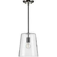 Clarion 1-Light Pendant in Brushed Nickel