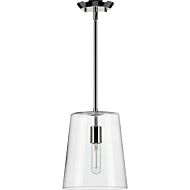 Clarion 1-Light Pendant in Polished Nickel