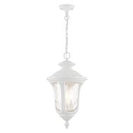 Oxford 3-Light Outdoor Pendant in Textured White