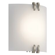 Kichler 11 Inch White Acrylic LED Wall Sconce in Brushed Nickel