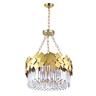 CWI Panache 6 Light Down Chandelier With Medallion Gold Finish