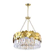 CWI Panache 8 Light Down Chandelier With Medallion Gold Finish
