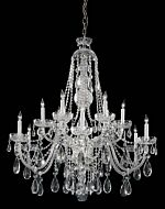 Crystorama Traditional Crystal 12 Light 48 Inch Traditional Chandelier in Polished Chrome with Clear Swarovski Strass Crystals