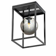 Maxim Fluid 10 Inch Pendant Light in Black and Polished Chrome