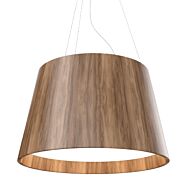 Conical 3-Light Pendant in American Walnut