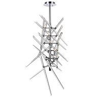 CWI Icicle 5 Light Mini Chandelier With Chrome Finish