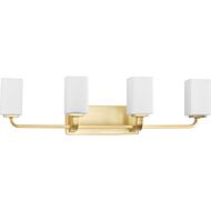 Cowan 4-Light Bathroom Vanity Light Vanity in Satin Brass
