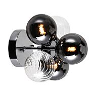 CWI Pallocino 3 Light Sconce With Chrome Finish