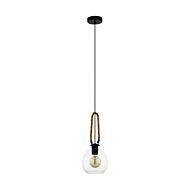 Roding 1-Light Pendant in Structured Black