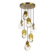CWI Tranche LED Pendant With Brushed Brass Finish