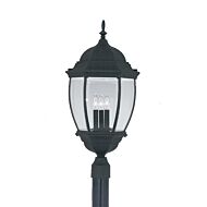 Tiverton 3-Light Post Lantern in Black