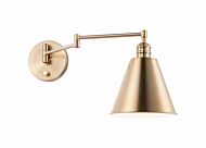 Library 1-Light Wall Sconce in Heritage