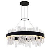 CWI Guadiana 32 in LED Black Chandelier