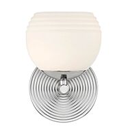 Moon Breeze 1-Light Wall Sconce in Polished Nickel