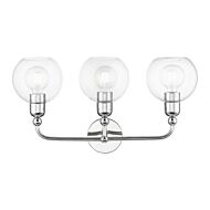 Downtown 3-Light Bathroom Vanity Sconce in Polished Chrome