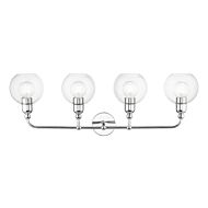 Downtown 4-Light Bathroom Vanity Sconce in Polished Chrome