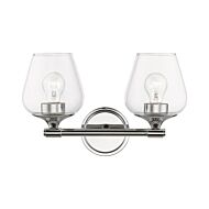 Willow 2-Light Bathroom Vanity Sconce in Polished Chrome