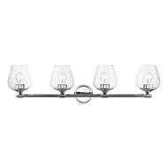 Willow 4-Light Bathroom Vanity Sconce in Polished Chrome