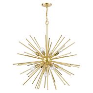 Tribeca 9-Light Foyer Chandelier in Soft Gold w with Polished Brass