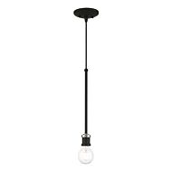 Lansdale 1-Light Pendant in Black w with Brushed Nickel