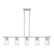 Clarion 5-Light Linear Chandelier in Brushed Nickel