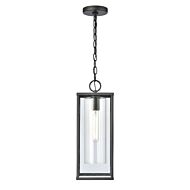 Augusta 1-Light Outdoor Hanging Lantern in Matte Black
